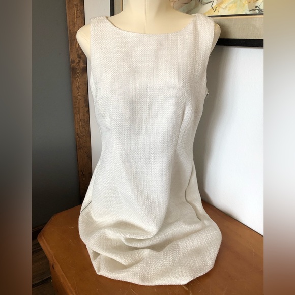 Calvin Klein Dresses & Skirts - Calvin Klein White Tweed Sleeveless Dress